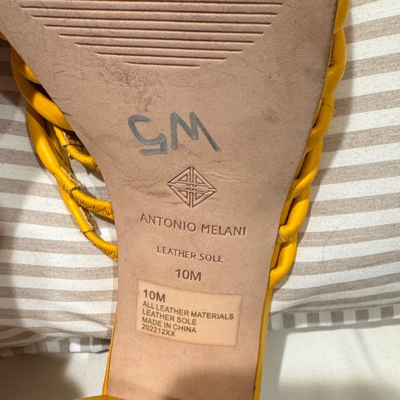 ANTONIO MELANI Yellow Strappy Platform Sandals - Picture 7 of 7